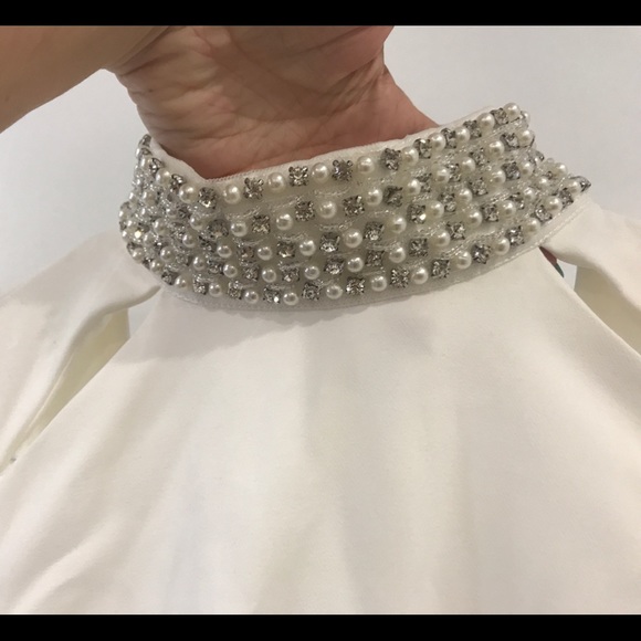 XOXO fit and flare dress with rhinestone collar - Picture 3 of 3